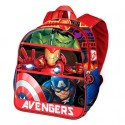 Zainetto Scuola Asilo Materna Avengers Marvel con Rilievo 3D - Compatto e Pratico con Tasche Laterali