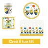 Coordinato Tavolo Minions per Feste Bambini | Kit Completo da 8 a 40 Invitati con Piatti, Bicchieri, Tovaglioli e Tovaglia