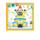 Coordinato Tavolo Minions per Feste Bambini | Kit Completo da 8 a 40 Invitati con Piatti, Bicchieri, Tovaglioli e Tovaglia