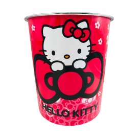 Cestino Getta Carte Hello Kitty in Plastica Rosa, Diametro 23 cm, Accessorio Decorativo per Cameretta Bambina