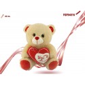 Peluche Orso con Cuore "You & Me" 22 cm, Morbido e Soffice, Idea Regalo per San Valentino, Anniversari e Occasioni Speciali