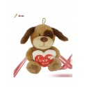 Cane Peluche con Cuore "I Love You" - 22 cm - Peluche Morbido e Affettuoso per Regalo Speciale