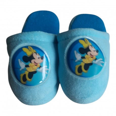 PANTOFOLE  CASA INVERNALI MINNIE MOUSE DISNEY ANTISCIVOLO CIABATTE A PUNTA CHIUSA 28/35