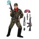 Costume Carnevale Bambino Soldato U.N.S. Marines - 5 Taglie 5-13 Anni con Accessori Militari Completi