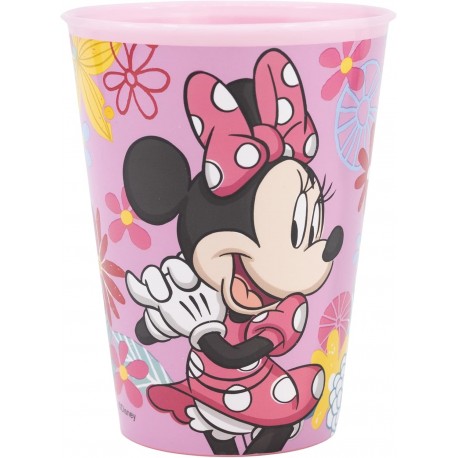 Bicchiere in Plastica Minnie Disney 260 ml per Bambine, Perfetto per Scuola e Tempo Libero