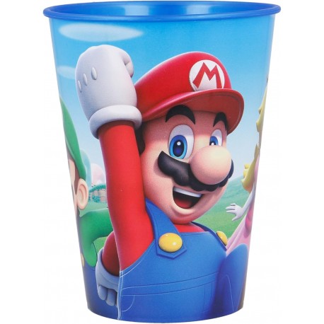 Bicchiere Plastica Super Mario Bros Nintendo 260 ml Scuole e tempo libero Bambina