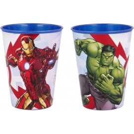  Bicchiere Plastica Avengers Hulk Iron Men Supereroi Marvel 260 m