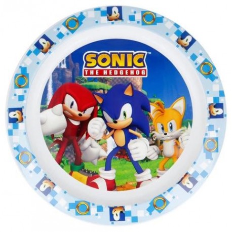 Piatti Piani Sonic 22 cm in Plastica Alimentare per Bambini – Microonde, Facili da Pulire, Riutilizzabili,