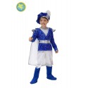 Costume Carnevale Bambino Principe Royal Deluxe con Mantello, Cappello e Accessori – Taglie 3-8 Anni