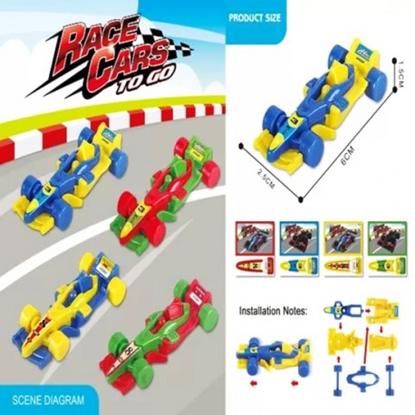 Set di Bussolotti Auto F1 6x2,5x3,15 cm Assortiti per Bambini - Regalini Compleanno e Gadget per Feste