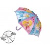 Ombrello Lungo Principesse Disney Bambina Antivento Manuale 42cm con 8 Raggi in Fibra Resistente