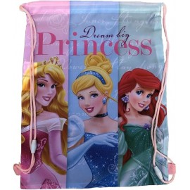 Sacca Principesse Disney 43x32,5 cm - Zaino Leggero per Passeggio, Palestra, Scuola e Viaggi