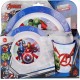 SET PAPPA 3 PEZZI SPIDERMAN MARVEL PIATTO FONDO PIANO BICCHIERE PER MICROONDE CONFEZIONE REGALO