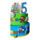 Torta Scenografica Super Mario Bros Personalizzata con Nome ed Età del Festeggiato - Decorazione Compleanno 3D