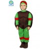 Costume di Carnevale Tartaruga Ninja Primi Passi per Bambini - 3 Taglie da 13 a 36 Mesi con Tuta, Guscio e Accessori