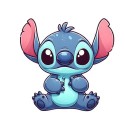 Sagoma 3D Stitch Disney in Polistirolo Personalizzabile con Nome e Età - 70 cm con Base d’Appoggio