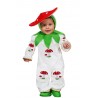 Costume da Funghetto per Bambini - Travestimento Carnevale Neonato (3/6-13/18 Mesi) con Cappello, Tutina e Copriscarpette