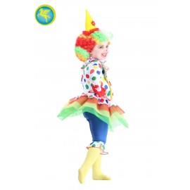 Costume Pagliaccetta per Bambina Vestito di Carnevale con Accessori