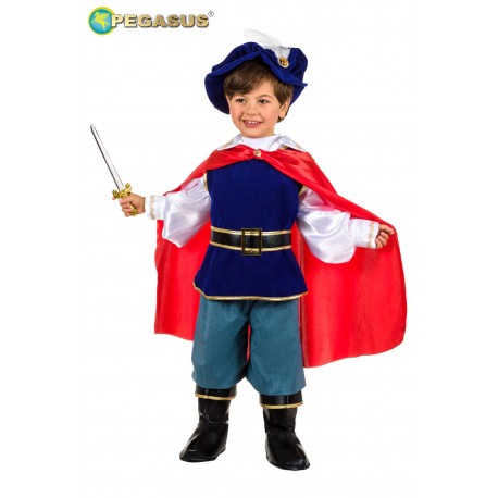  Costume di Carnevale Principe delle Fiabe per Bambini con Accessori