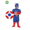 Costume travestimento America Baby per bambino con muscoli per Carnevale e feste a tema