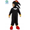 Costume Super Riccio Nero per Bambino, Abito Travestimento Carnevale e Feste a Tema, Taglie 3-5 Anni