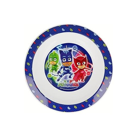 Piatto Fondo Pjmasks in Plastica per Microonde diametro 16 cm Piatti Bambino