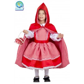 Costume Cappuccetto Rosso Bambina per Carnevale e Feste a Tema con Mantello e Accessori