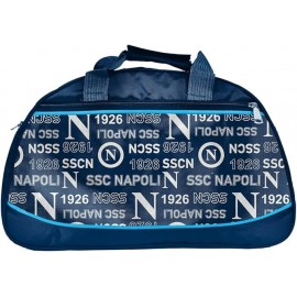 Borsa Sportiva SSC Napoli Ufficiale Tracolla e Manico Design Trapezio con Ampio Tascone