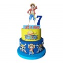 Torta Compleanno Scenografica One Piece Disney - Personalizzabile con Nome e Numero