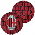 Cuscino Rotondo AC Milan 40 cm Rosso e Nero Arredo Letto e Divano Prodotto Ufficiale