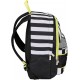 Zaino Scuola Seven Juventus Ufficiale Bambino Ragazzo Estensibile Doppio Scomparto Tasche Porta Borraccia Design Bianco Nero