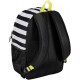 Zaino Scuola Seven Juventus Ufficiale Bambino Ragazzo Estensibile Doppio Scomparto Tasche Porta Borraccia Design Bianco Nero