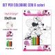 Album da Colorare Minnie Disney con 6 Pastelli 20x29 cm Gioco Creativo per Bambini