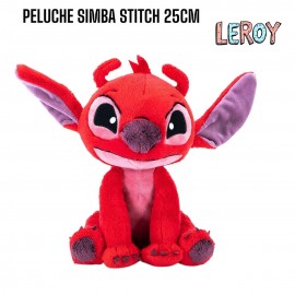 PELUCHE LEROY LILO & STITCH ROSSO CON SUONO DISNEY PUPAZZO 35 CM