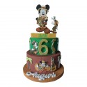 Torta di Compleanno Personalizzata Mickey Safari con Nome ed Età – Decorazione in Polistirolo 3D, 70 cm