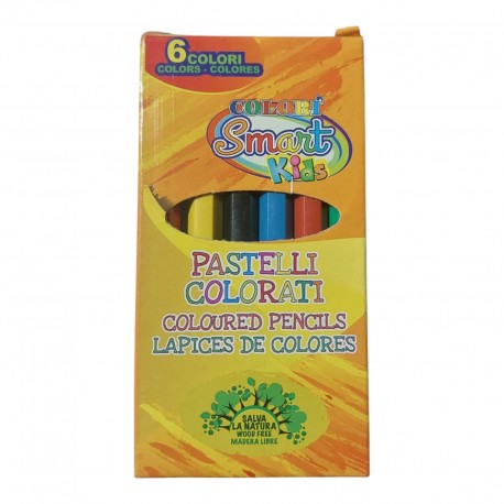 Mini Pastelli Colorati – Scatola da 6 Colori (9 cm) – Idea Regalo Fine Festa e Scuola