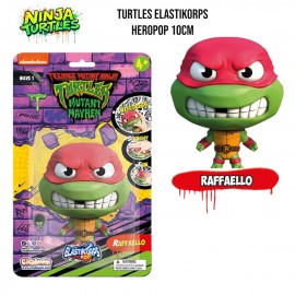 Turtles Elastikorps HeroPop 10 cm – Tartarughe Ninja Raffaello – Personaggio Squishabile e Allungabile