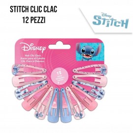 Set 12 Mollettine per Capelli Clic Clac Stitch – Accessori per Bambini e Ragazze