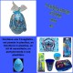 Sorpresone Stitch Uovo di Pasqua 42 cm con Tovaglietta, Posate, Porta Merenda, Kit Cancelleria, Plastilina e Bicchiere