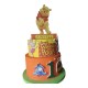 Torta di Compleanno Personalizzata Winnie the Pooh e Amici – Polistirolo a Tre Livelli con Nome ed Età – Decorazione 3D