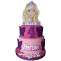 Torta Scenografica Barbie Personalizzata in Polistirolo - Decorazione di Compleanno con Nome e Età,