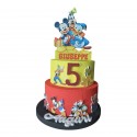 Torta di Compleanno Personalizzata Disney – Nome ed Età – Topolino, Paperino & Amici