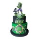 Torta Hulk Marvel in Polistirolo - Personalizzabile con Nome e Numero per Compleanni Indimenticabili