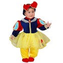 Costume Biancaneve Neonato - Travestimento per Bambina in Ciniglia e Tulle - Taglie 3/6 Mesi a 13/18 Mesi