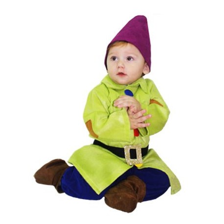 Costume Bambini "Cucciolo" dei Sette Nani - 3 Taglie Disponibili (3/6 mesi, 6/9 mesi, 10/12 mesi)