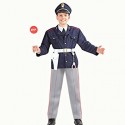 Costume di Carnevale Poliziotto Bambino – Completo con Accessori (Giacca, Cappello, Distintivo, Paletta, Manette, e Altro)