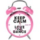 Orologio Sveglia a Campana in Metallo "Danza Love Dance Keep Calm" - 14 cm | Idea Regalo per Bambina