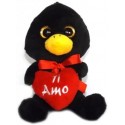 Pelouche Pupazzo Sweet Heart Pinguino con Cuore 15 cm - Idea Regalo Perfetta per San Valentino e Occasioni Speciali