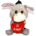 Peluche Sweet Heart Ciuchino con Cuore 15 cm – Pupazzo Morbido e Dolce Idea Regalo Romantico