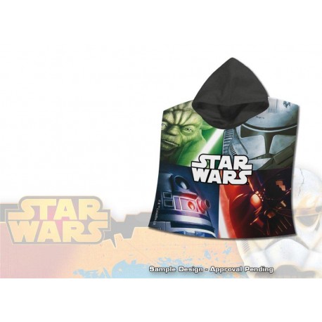 Poncho Mare Star Wars Marvel Supereroi - Accappatoio Asciugamano in Microcotone 110x55 cm 100% PL